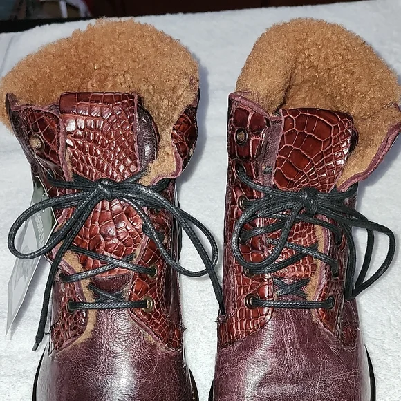 NEW - CALZOLERIA TOSCANA Buffalo Calfskin & Gator Skin 4060 Brick